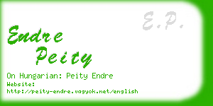 endre peity business card